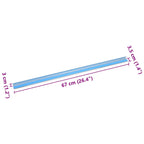 Stair Nosings 10 pcs Silver 67 x 3.5 x 3 cm Aluminium