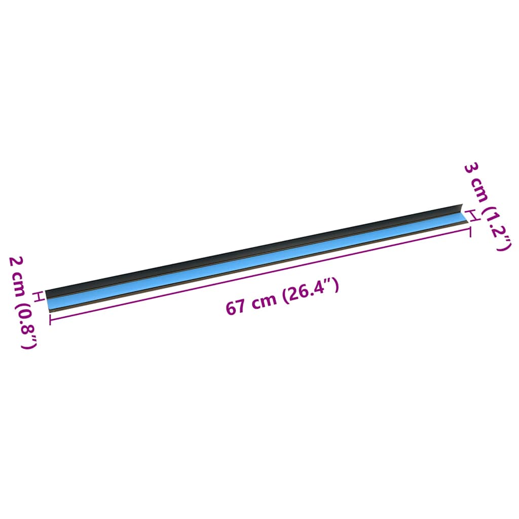 Stair Nosings 30 pcs Brown 67 x 3 x 2 cm Aluminium