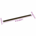 Stair Nosings 10 pcs Brown 67 x 3.5 x 3 cm Aluminium