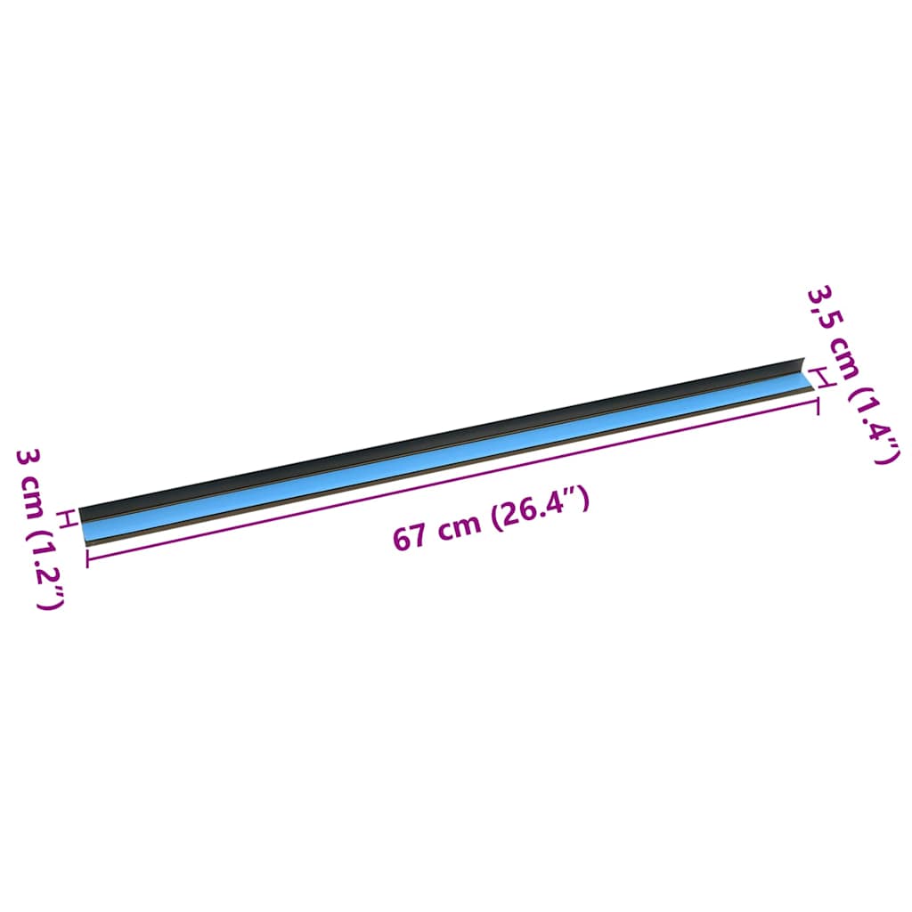 Stair Nosings 10 pcs Brown 67 x 3.5 x 3 cm Aluminium