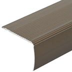 Stair Nosings 30 pcs Brown 67 x 3.5 x 3 cm Aluminium