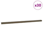 Stair Nosings 30 pcs Brown 67 x 3.5 x 3 cm Aluminium