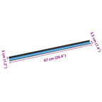 Stair Nosings 30 pcs Brown 67 x 3.5 x 3 cm Aluminium