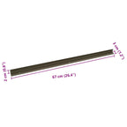 Stair Nosings 30 pcs Champagne 67 x 3 x 2 cm Aluminium