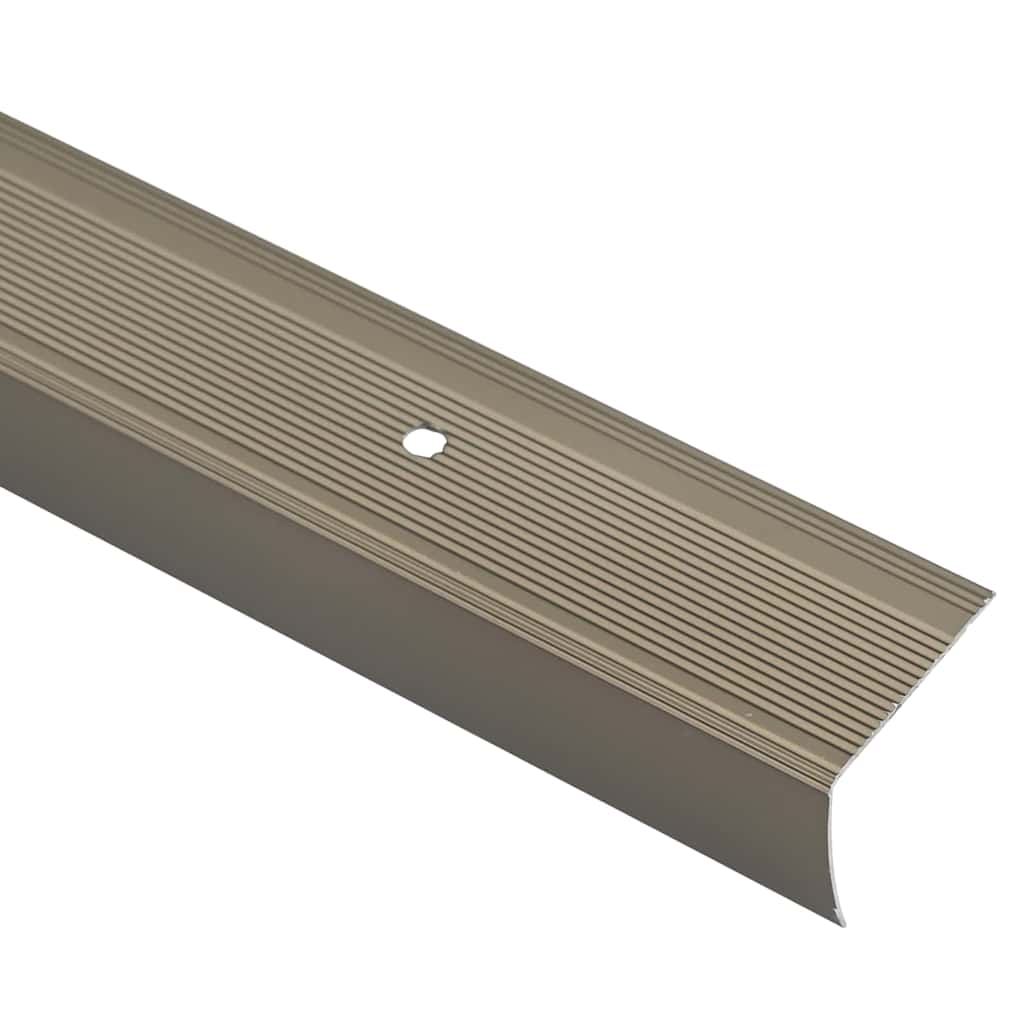 Stair Nosings 10 pcs Champagne 67 x 3.5 x 3 cm Aluminium