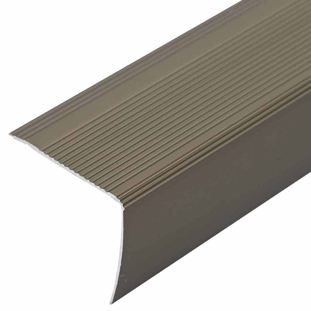 Stair Nosings 10 pcs Champagne 67 x 3.5 x 3 cm Aluminium