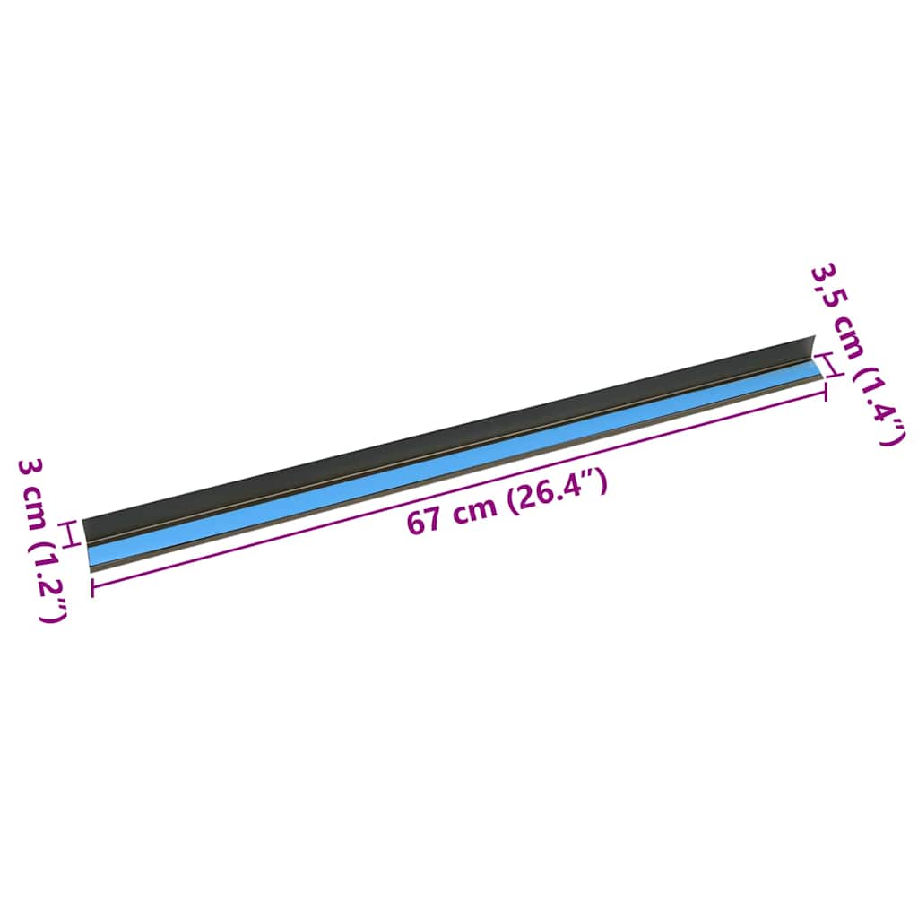 Stair Nosings 10 pcs Champagne 67 x 3.5 x 3 cm Aluminium