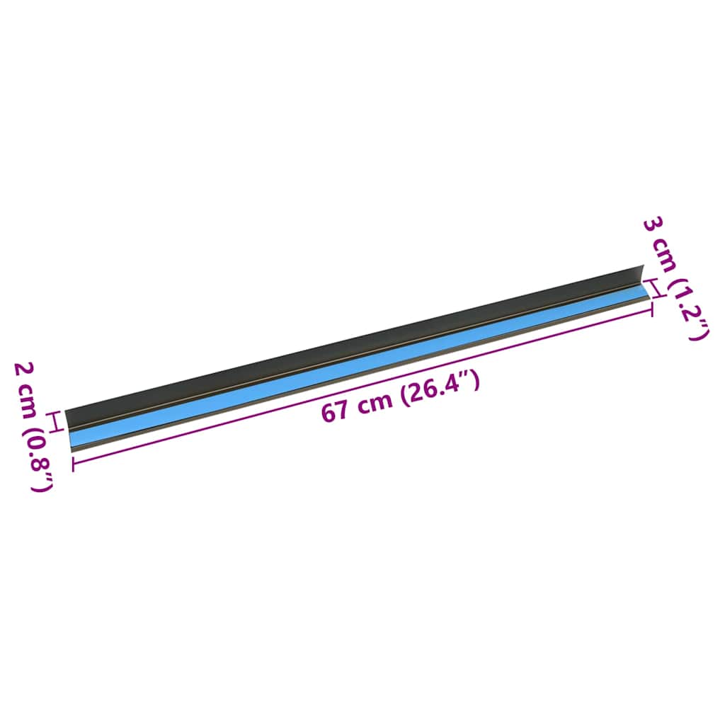 Stair Nosings 10 pcs Champagne 67 x 3 x 2 cm Aluminium