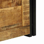 Storage Box Brown and Black 40 x 40 x 40 cm Solid Mango Wood