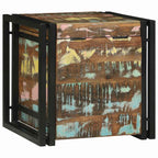 Storage Box Brown and Black 40 x 40 x 40 cm Solid Acacia Wood