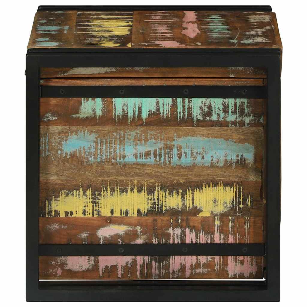 Storage Box Brown and Black 40 x 40 x 40 cm Solid Acacia Wood