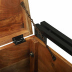 Storage Box Brown and Black 40 x 40 x 40 cm Solid Acacia Wood