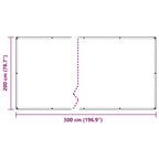 Clear Tarpaulin with Eyelets 2x5 m Polyethylene