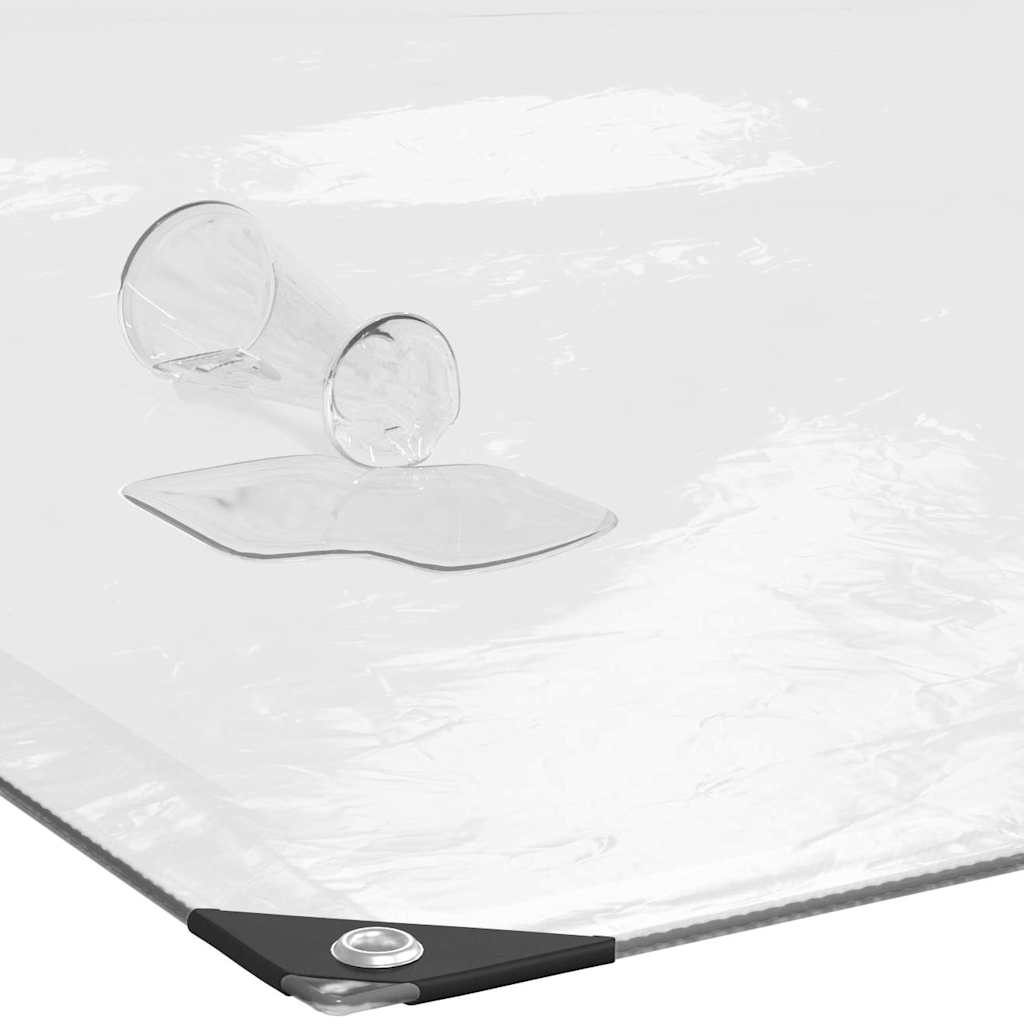 Clear Tarpaulin with Eyelets 2x12 m Polyethylene