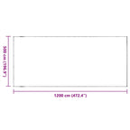 Clear Tarpaulin with Eyelets 5x12 m PVC