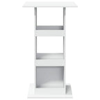 Bar Table with Storage White 60x60x102 cm Engineered Wood