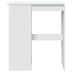 Bar Table with Racks White 90x47.5x103.5 cm Engineered Wood