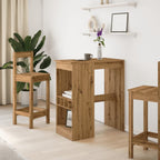 Bar Table with Racks Artisan Oak 90x47.5x103.5 cm Engineered Wood