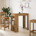 Bar Table with Racks Artisan Oak 102x50x103.5 cm Engineered Wood