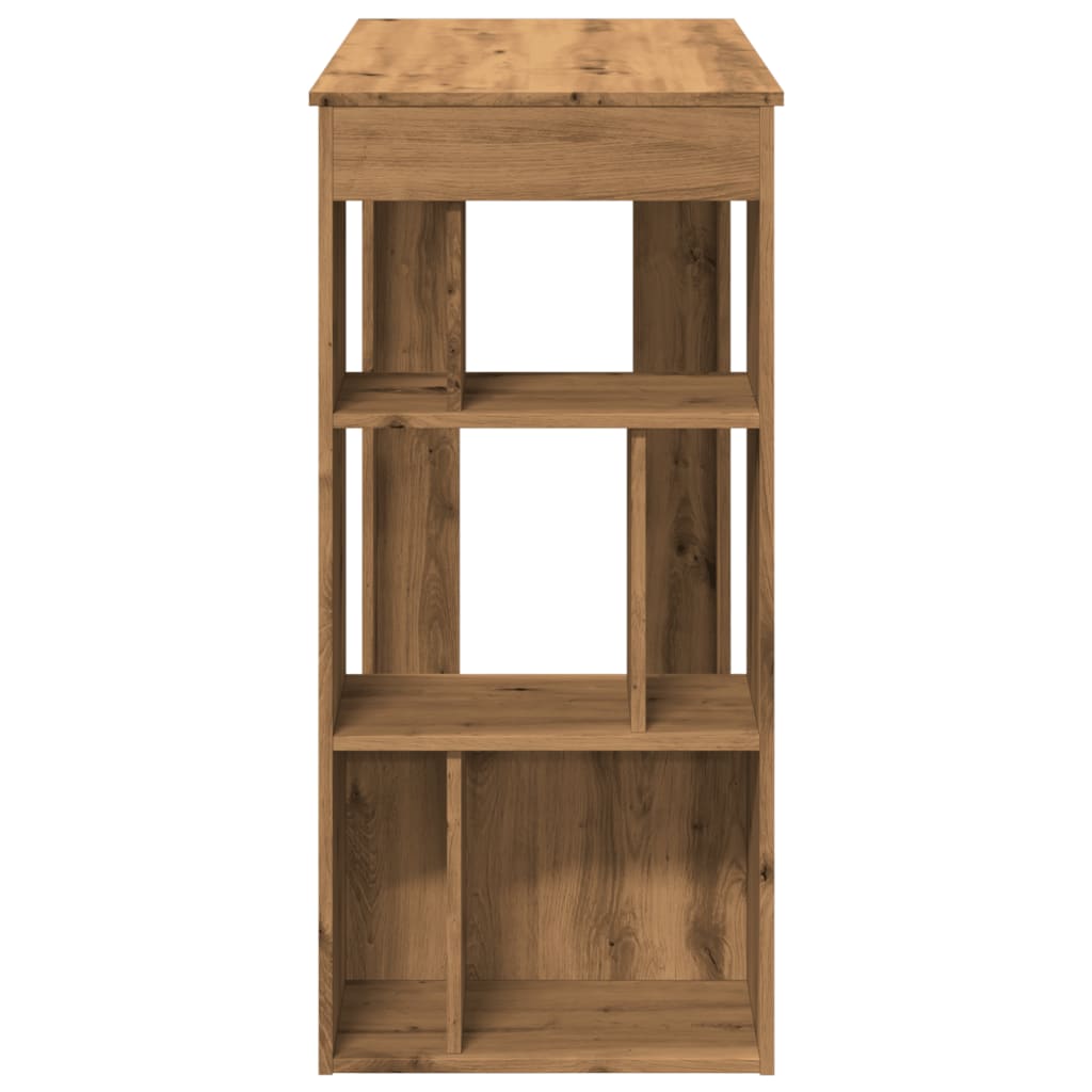 Bar Table with Racks Artisan Oak 102x50x103.5 cm Engineered Wood
