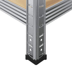 4-Layer Storage Shelf Silver Steel&Engineered Wood