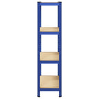 4-Layer Storage Shelf Blue Steel&Engineered Wood