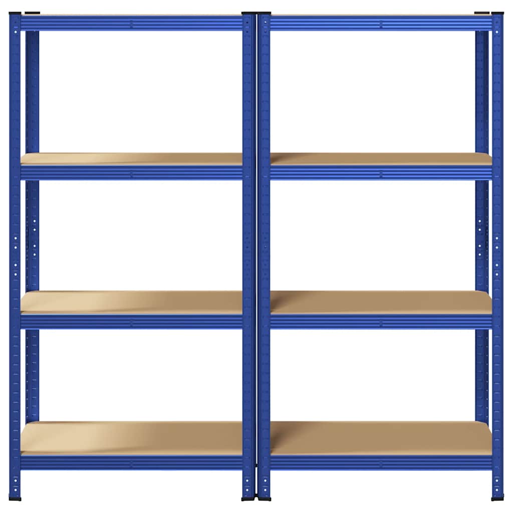 4-Layer Storage Shelves 2 Pcs Steel&Engineered Wood