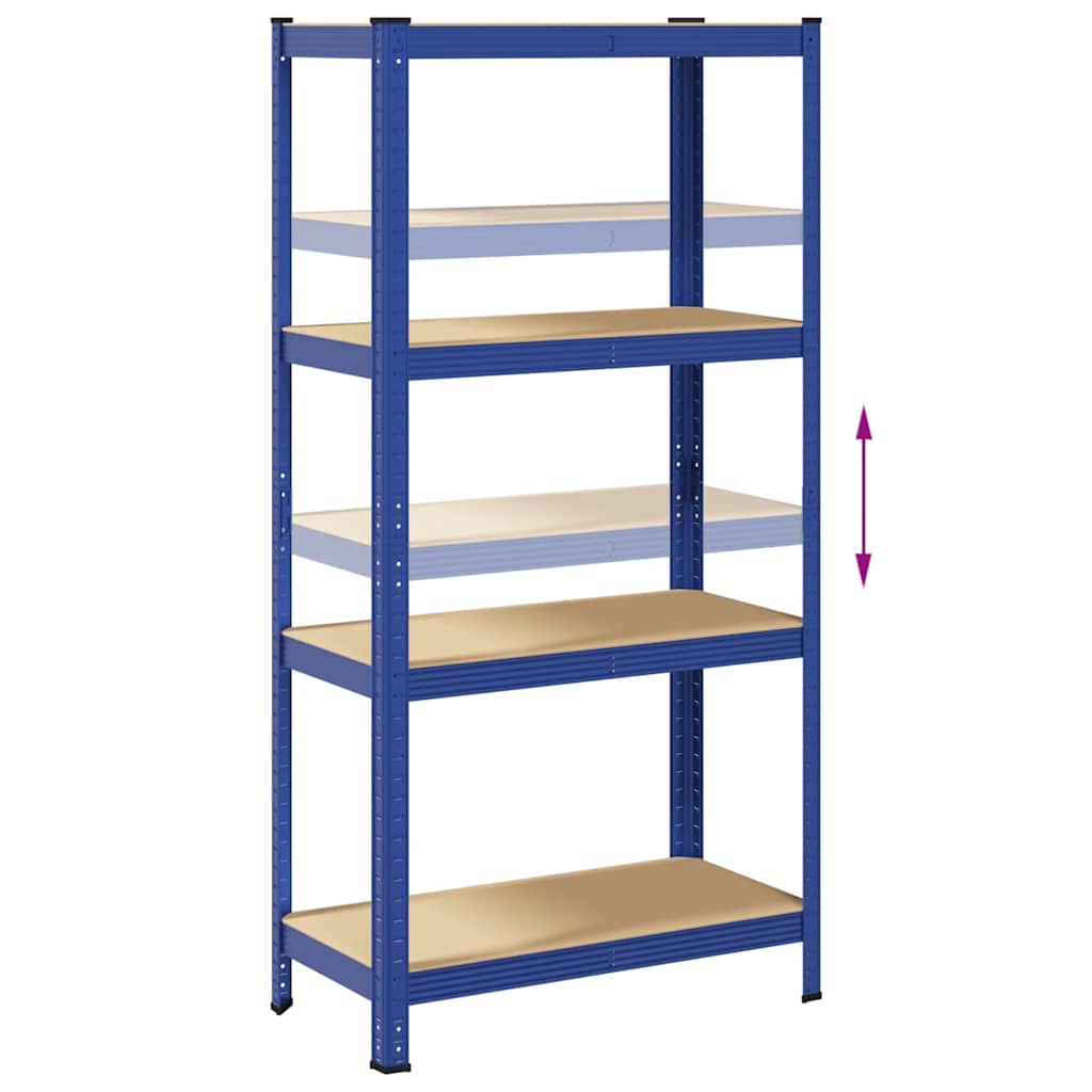 4-Layer Storage Shelves 2 Pcs Steel&Engineered Wood