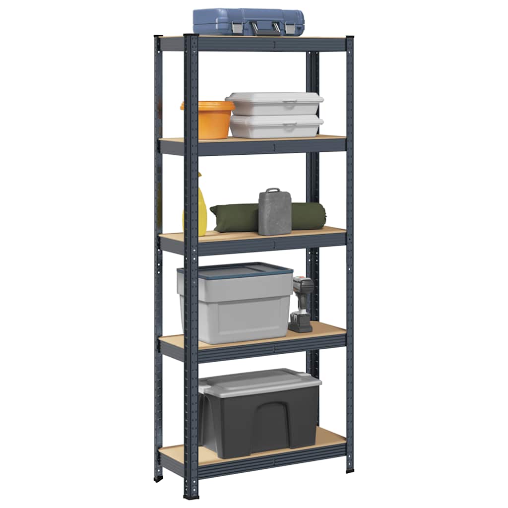 4-Layer Storage Shelves 2 Pcs Steel&Engineered Wood