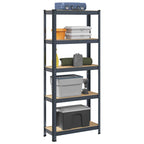4-Layer Storage Shelves 2 Pcs Steel&Engineered Wood