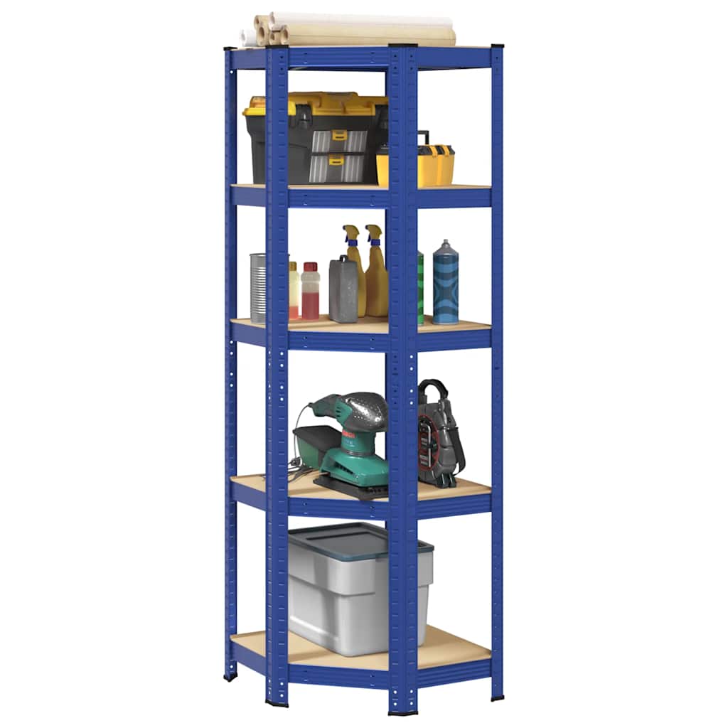4-Layer Storage Shelves 2 Pcs Steel&Engineered Wood