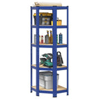 4-Layer Storage Shelves 2 Pcs Steel&Engineered Wood
