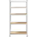 5-Layer Storage Shelf Silver Steel&Engineered Wood