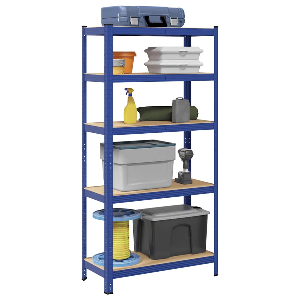 4-Layer Storage Shelves 2 Pcs Steel&Engineered Wood