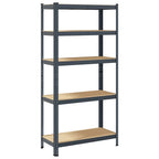 5-Layer Storage Shelf Anthracite Steel&Engineered Wood