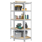 4-Layer Storage Shelves 2 Pcs Steel&Engineered Wood