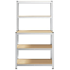 5-Layer Work Table With Shelves Steel&Engineered Wood