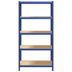 5-Layer Storage Shelf Blue Steel&Engineered Wood