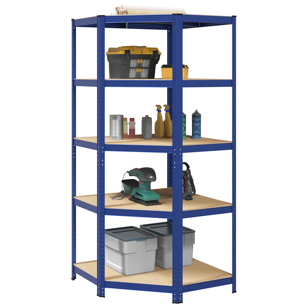 4-Layer Storage Shelves 2 Pcs Steel&Engineered Wood