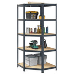4-Layer Storage Shelves 2 Pcs Steel&Engineered Wood