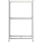 2-Layer Tyre Shelf Silver Steel&Engineered Wood