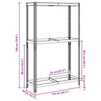 2-Layer Tyre Shelf Silver Steel&Engineered Wood