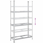 3-Layer Tyre Shelf Silver 110x40x200 cm Steel