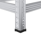 3-Layer Tyre Shelf Silver 110x40x200 cm Steel