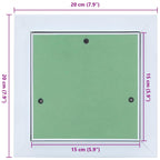 Access Panel Green and Silver 20 x 20 cm