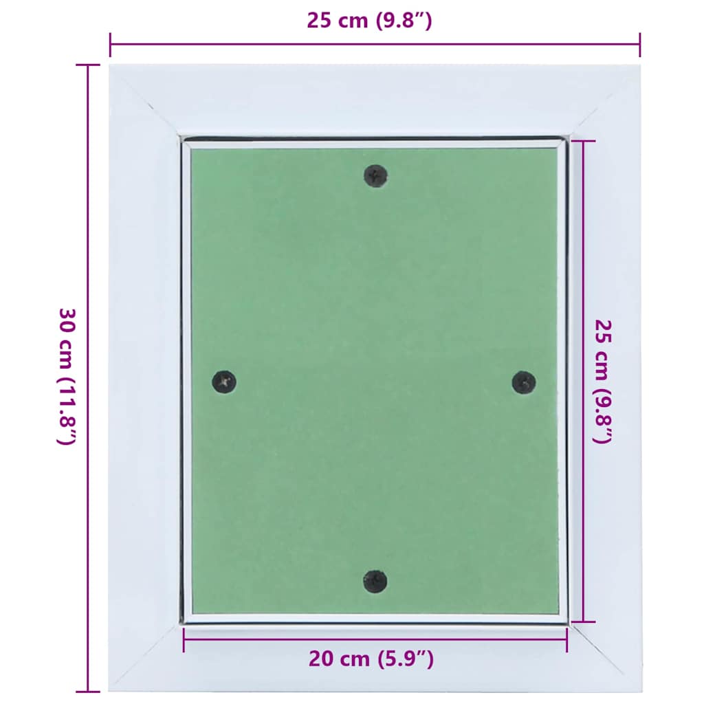 Access Panel Green and Silver 25 x 30 cm