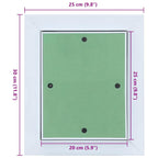 Access Panel Green and Silver 25 x 30 cm