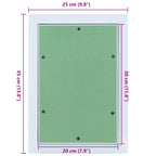 Access Panel Green and Silver 25 x 35 cm