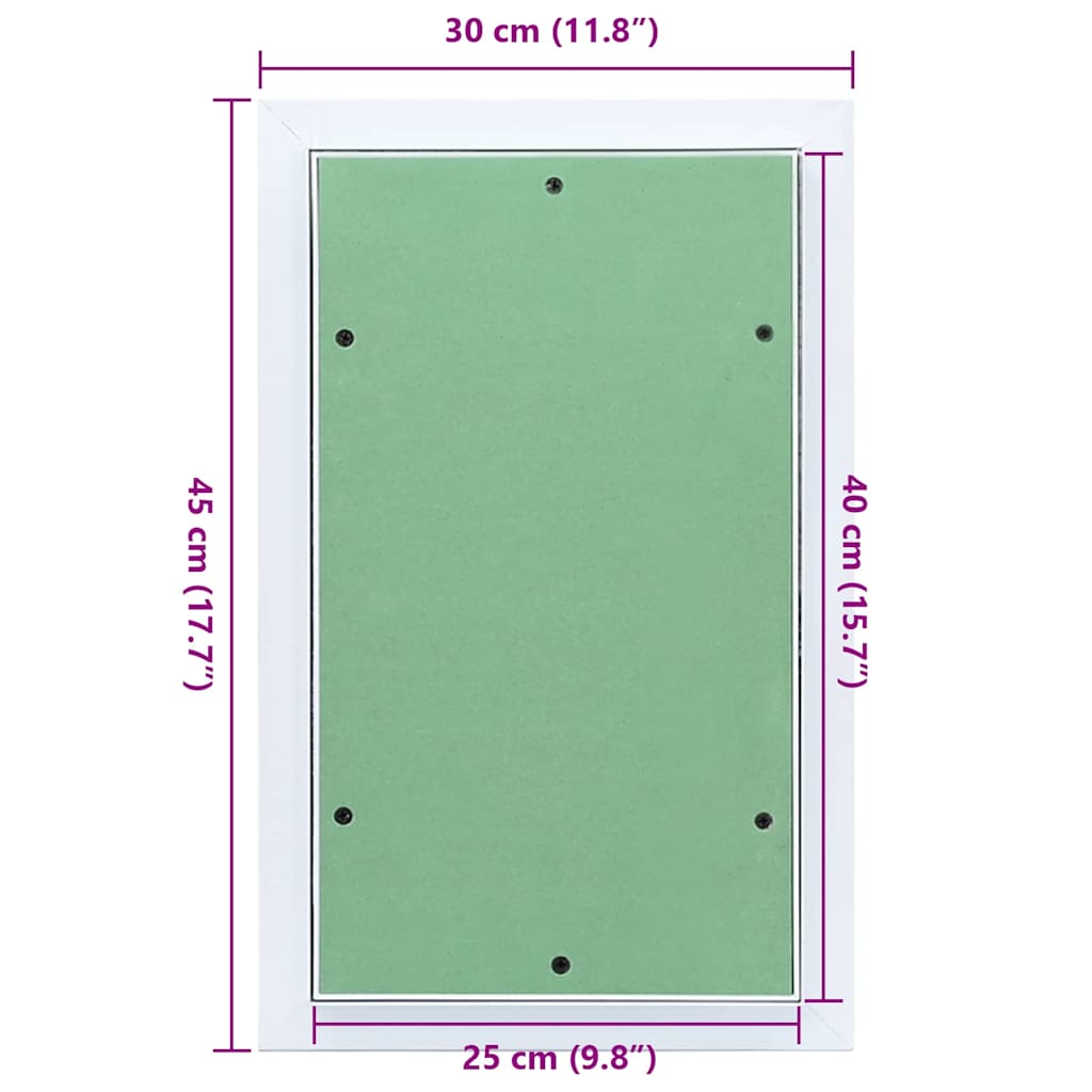 Access Panel Green and Silver 30 x 45 cm