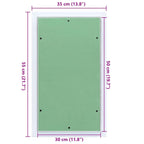 Access Panel Green and Silver 35 x 55 cm